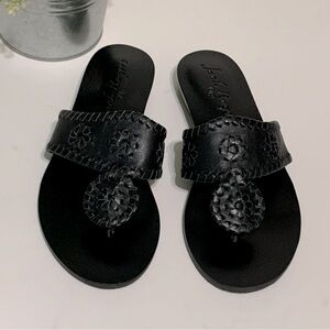 Jack Rogers Black Navajo Hamptons Sandals Things